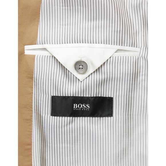 NWOT Hugo Boss Tan Hartlay 2 Stretch Slim Fit Cotton Jacket Brown Tan $645 - Picture 4 of 16